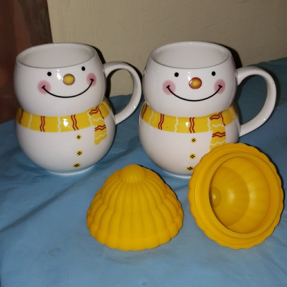Snowman Cups with Yellow Hats *NEW* - Picture 2 of 6